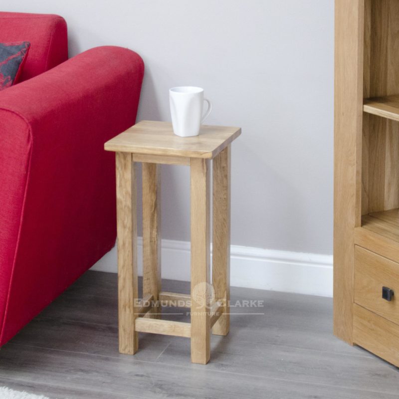 Bury Solid Oak occasional square lamp table