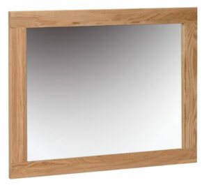 Norwich Oak Wall Mirror 75cm x 60cm. Shaker style clean lines. square oak frame. NNM20