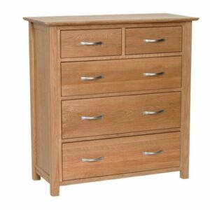 Norwich oak 2 over 3 chest with soft wave handles