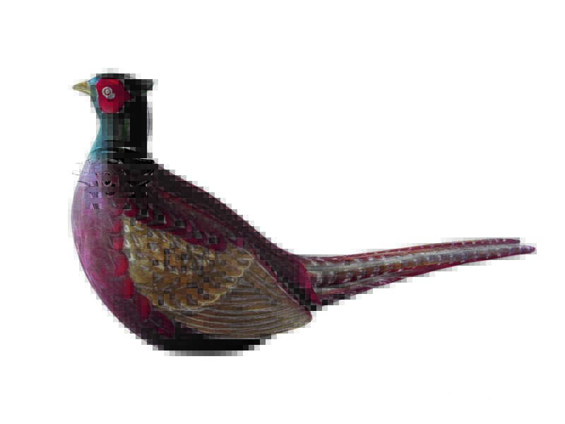 Archipelago Pheasant Wood Carving. relaxing. burgundy colour