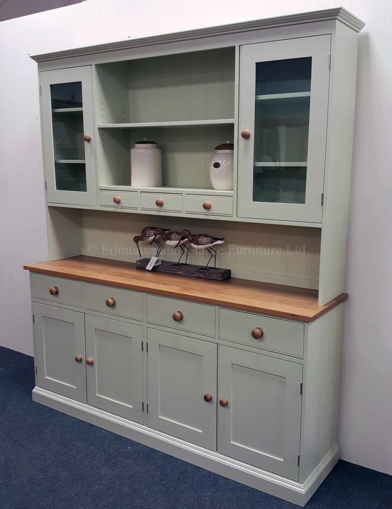 Plain dresser made for the kitchen dining room, oak top and knobs