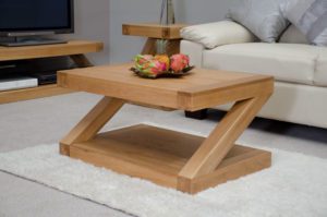 Z designer 3' x 2' solid oak coffee table