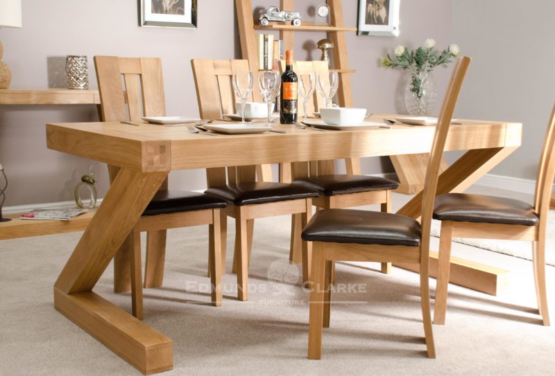Z designer 180 x 90 solid oak dining table Z6X3T