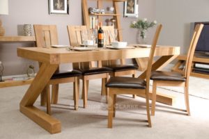 Z6X3T Z designed solid oak dining table