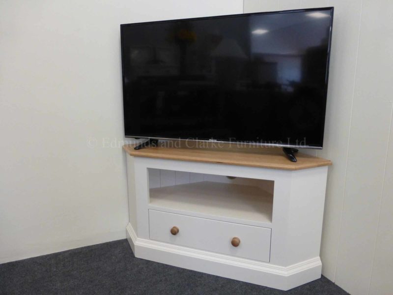 Edmunds painted standard corner tv unit, choice of colours and top available