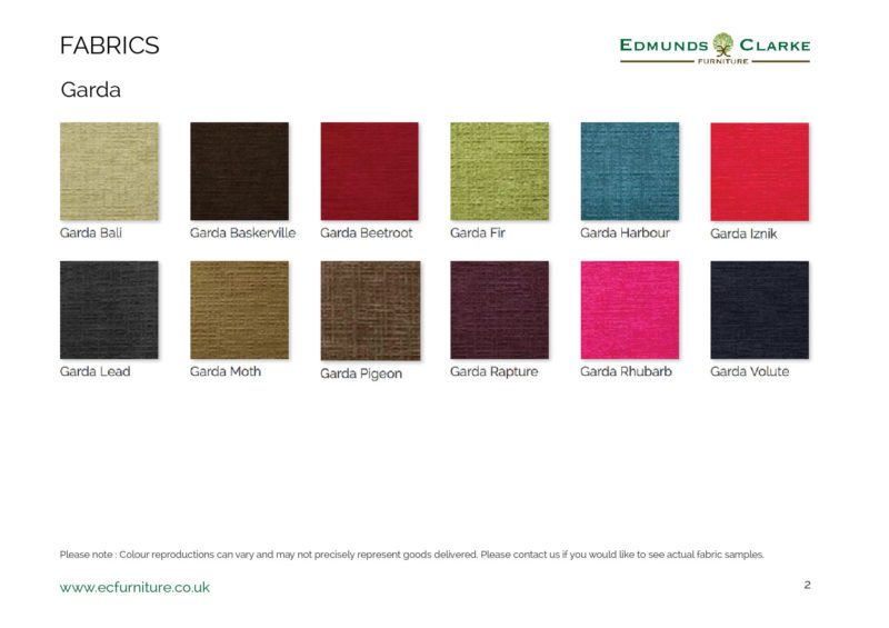 garda fabric swatches for our range of Edmunds chairs