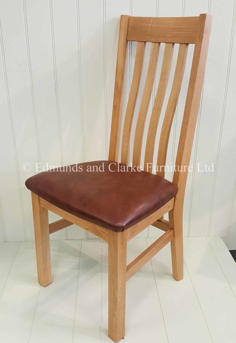 Edmunds Harrington Oak Dining Chair. comfortable oak seat as standard . a huge choice of fabrics available
