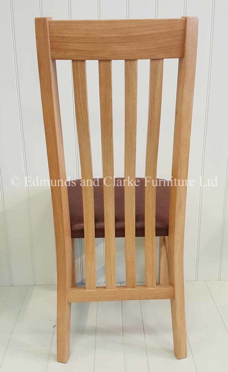 Harrington oak dining chair with leather seat
