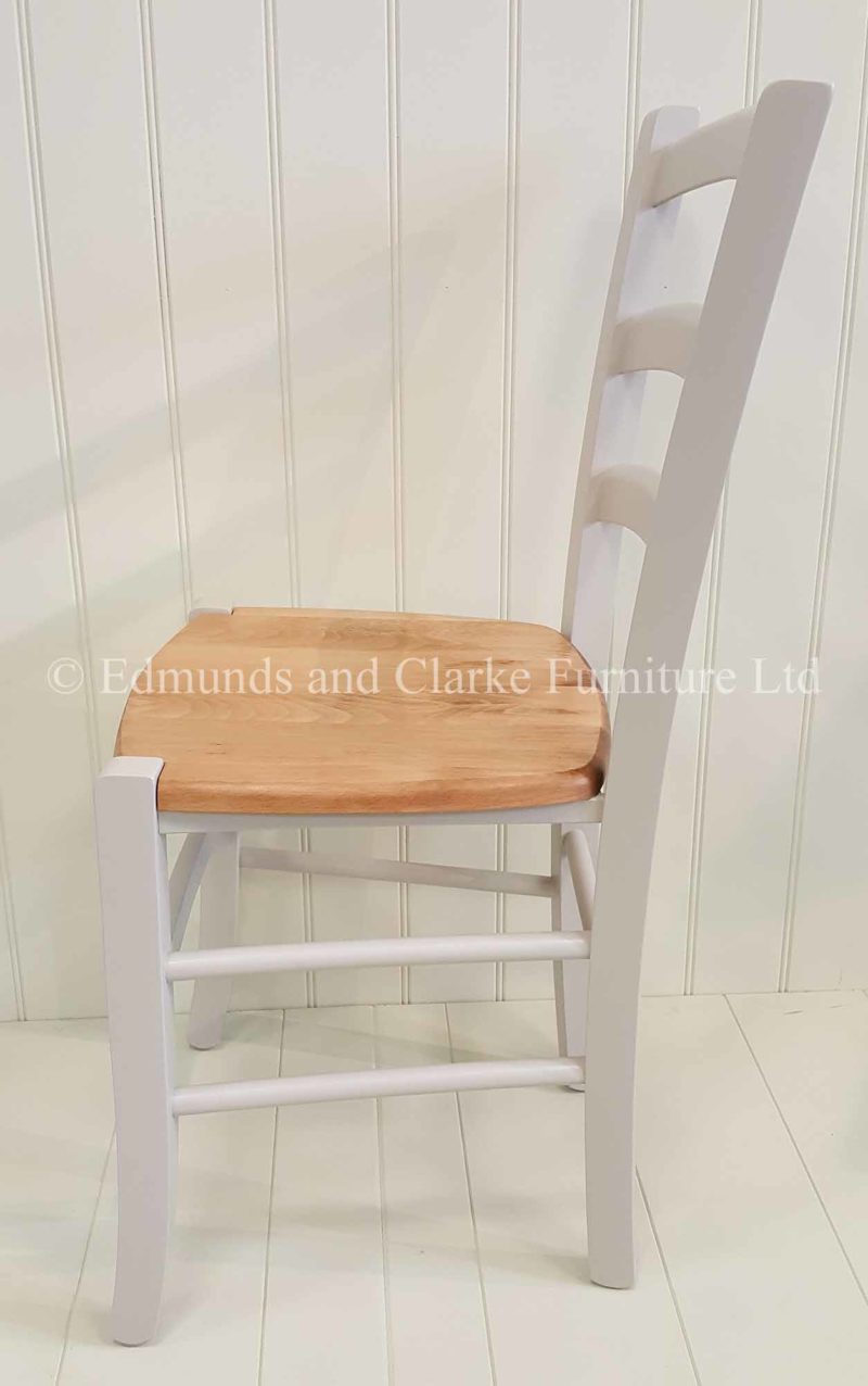 Liege dining chair painted with solid waxede seat