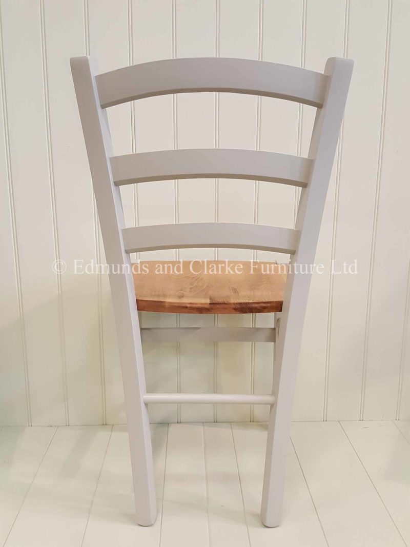 Painted Liege dining chair with natural wooden seat