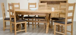 Melford cross leg oval extending table with two leaves