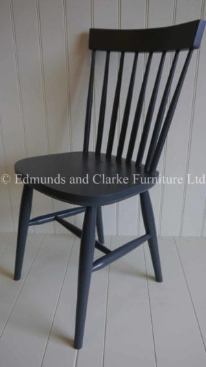 Edmunds Nordic style dining Chair. image shows custom painted chair in Farrow and ball. no fixed seat pad available