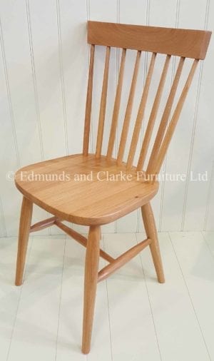 Edmunds Nordic Oak Dining Chair. thin slat back. Farmhouse style