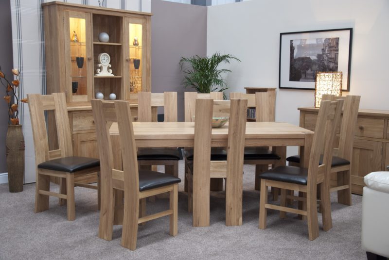 Newmarket square edge dining table