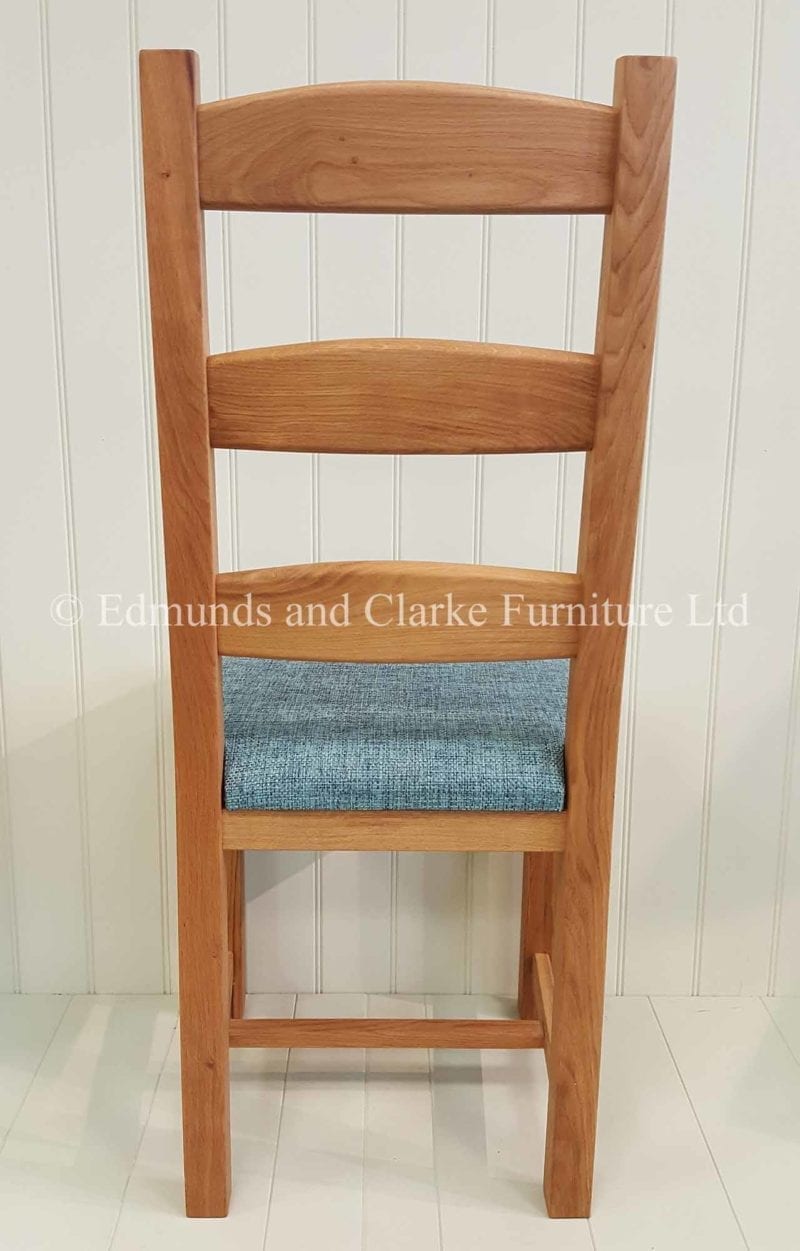 Provence solid oak chair oiled or lacquered with fabric or leather seat pads