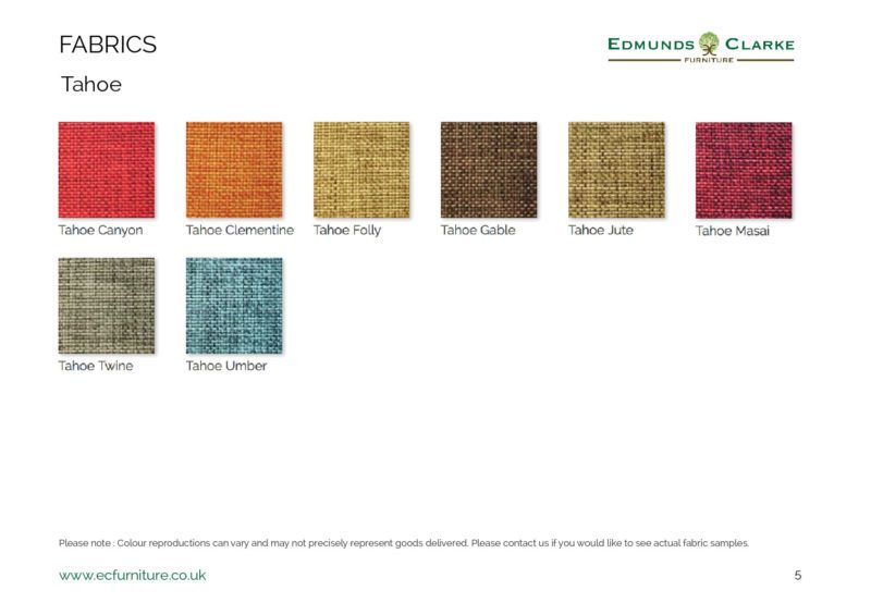 Tahoe fabric swatches for our Edmunds chairs