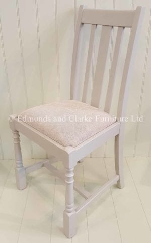 Edmunds Tudor Dining Chair. Painted all over. A seat pad must be chosen with this chair. over 100 fabrics available