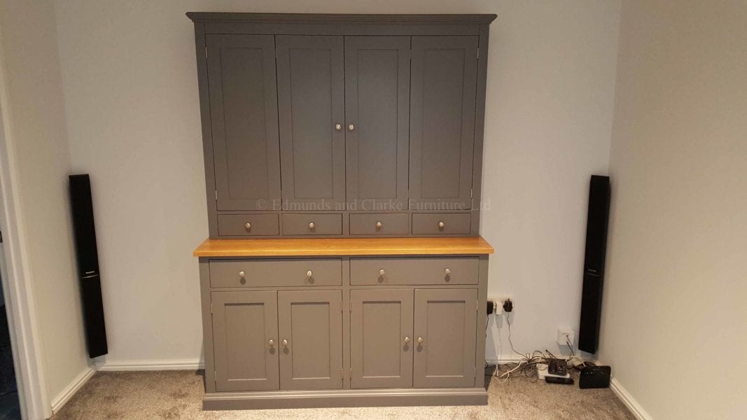 made to measure television entertainment cupboard, made with bifold doors