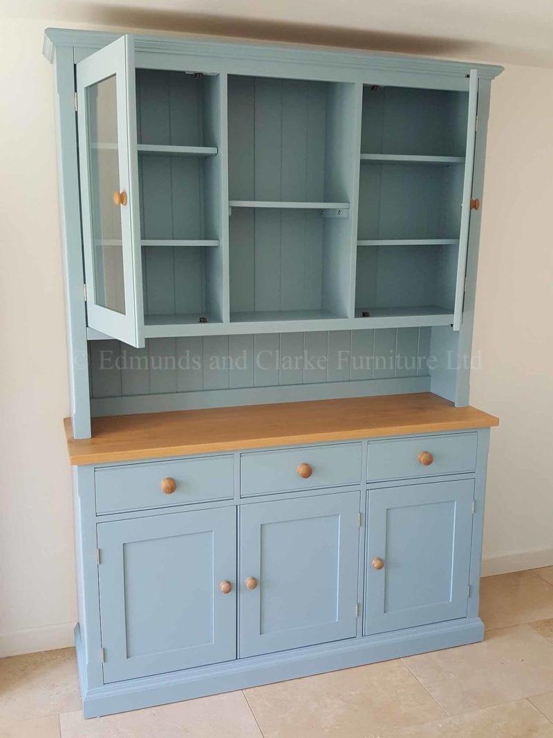 Painted kitchen dresser with oak top, choice of colours available