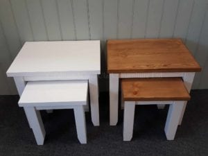 Edmunds Painted Nest Of two Tables. painted all over or with oak top. 10 colours available