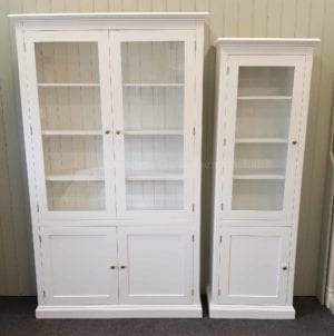 Edmunds Painted Glazed Panelled Bookcases. lots of options and paint colours. toughned glass