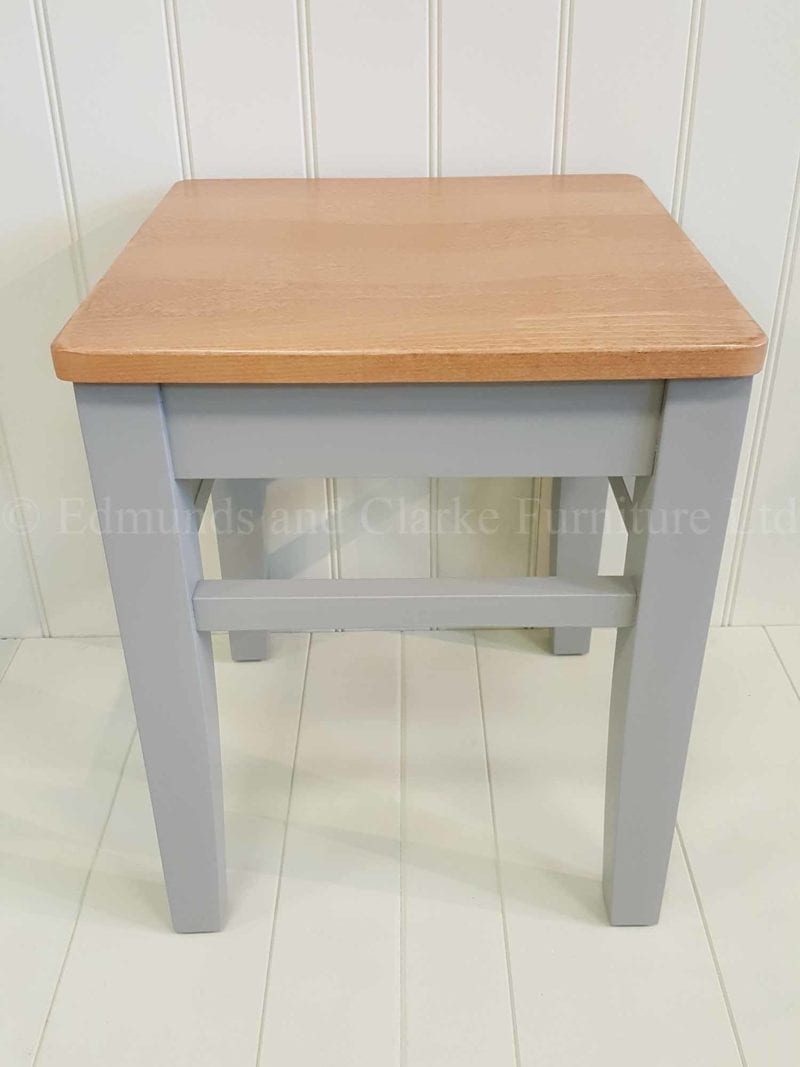 low clarke stool painted with oak seat. 10 colours available. great for that extra seating solution around a table