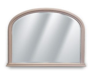 Painted Overmantle mirror, white frame