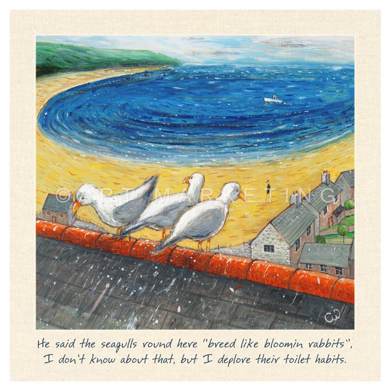 AC1336 Seagulls small canvas