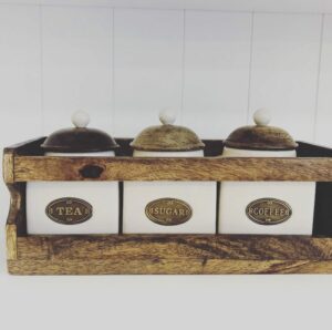 Country Kitchen Tea, Coffee & sugar Rack