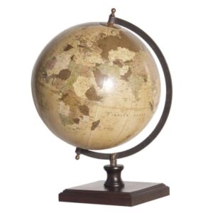 DP004 Wortld globe on wooden base