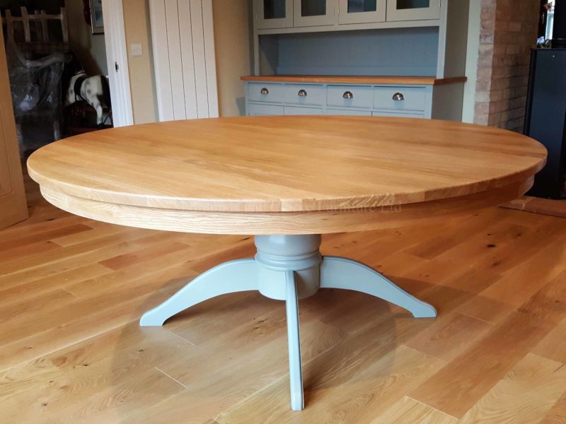Super round large pedestal dining table
