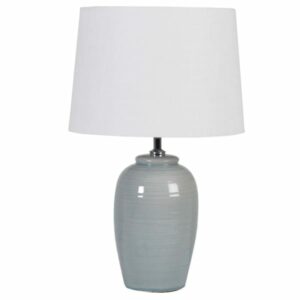 FLM005 Pale green table lamp with shade