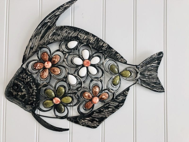 Metal wall fish decoration