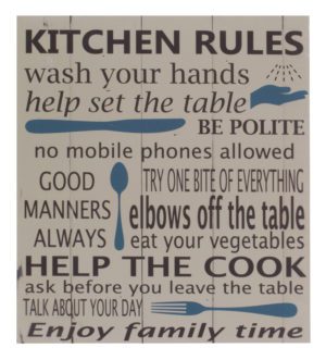 Archipelago Kitchen rules wall plaque sign