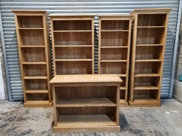 Solid oak made to measure bookcases