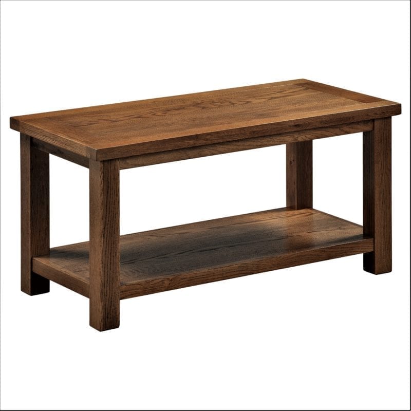 DOR070R dorset rustic oak large coffee table with shelf
