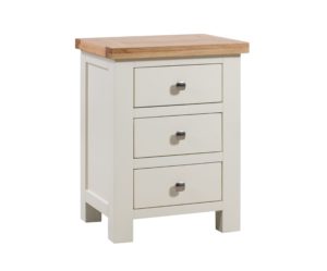 Dorset painted 32 drawer bedside cabinet with silver square knobs