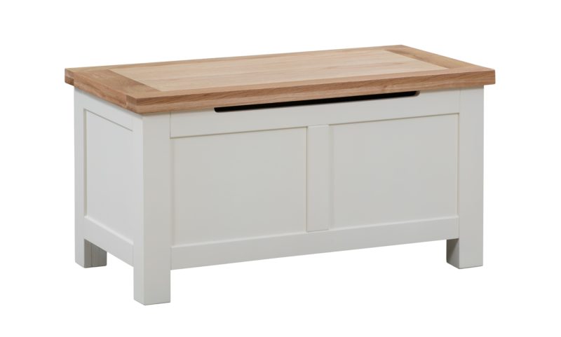 Dorset painted blanket box with stay up lid