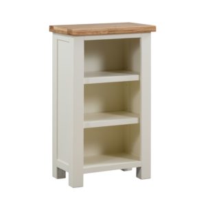 Dorset Painted small bookcase painted with oak top adjustable shelves