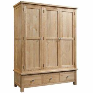 Dorset triple wardrobe with drawers
