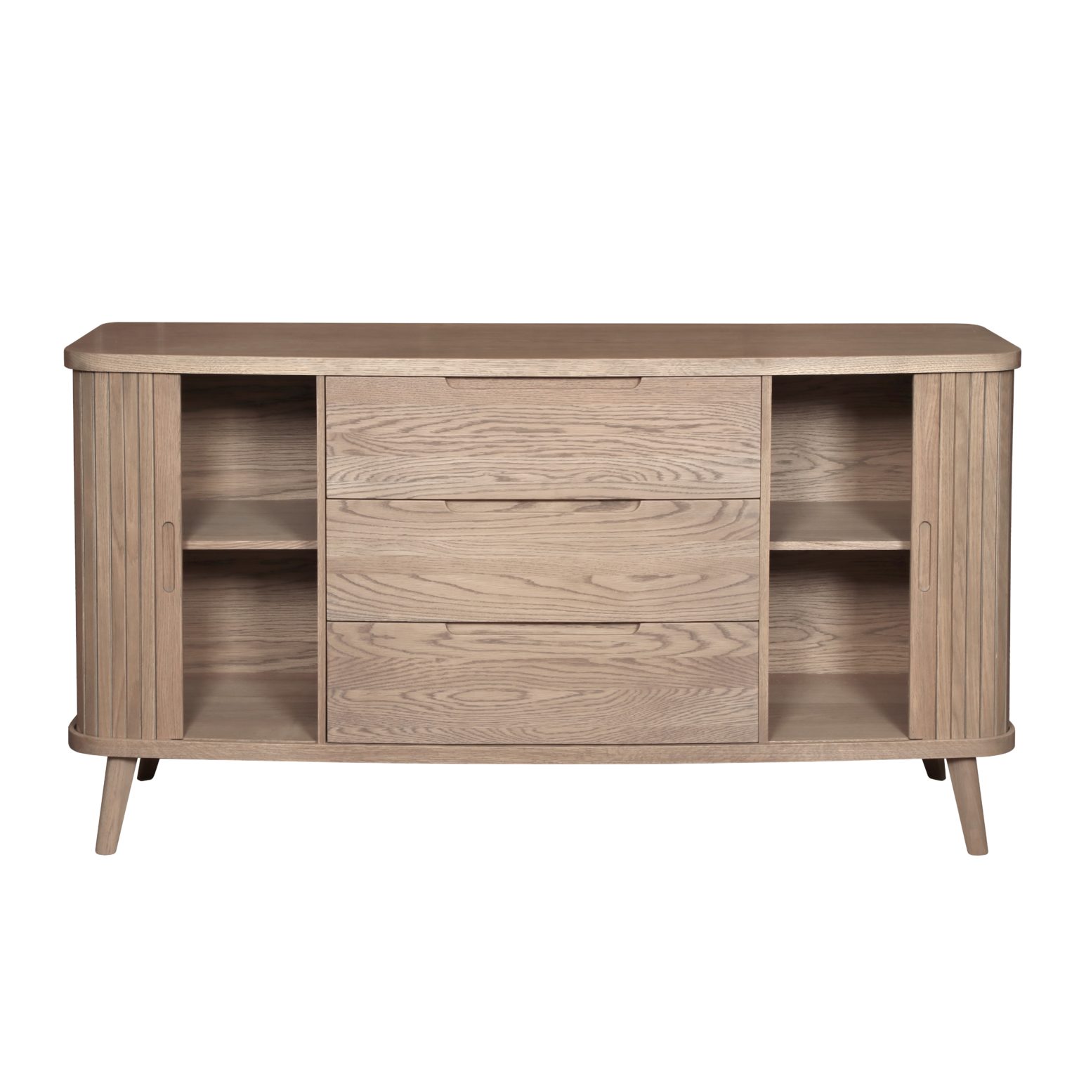 Tambour Sideboard - Grey Oiled - Edmunds and Clarke Furniture