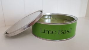 Pintail Candles Lime Basil Large Triple Wick Candle in a Green Tin