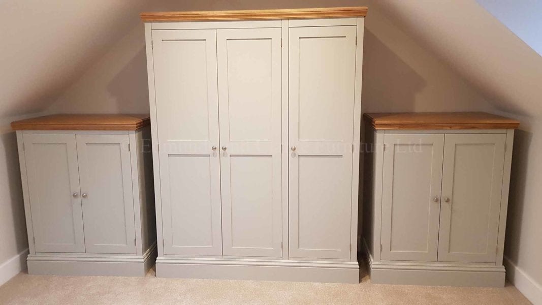 free standing wardrobes, built for sloping eaves in bedroom