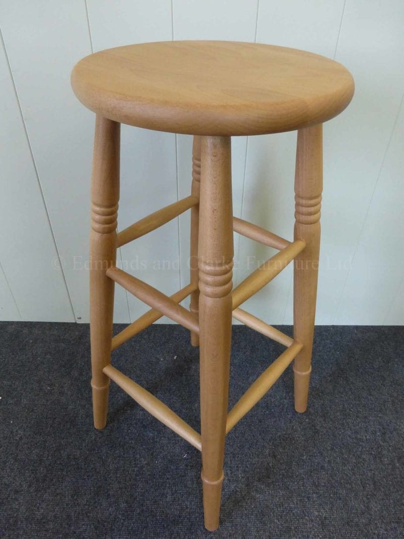 High farmhouse stool waxy lacquer