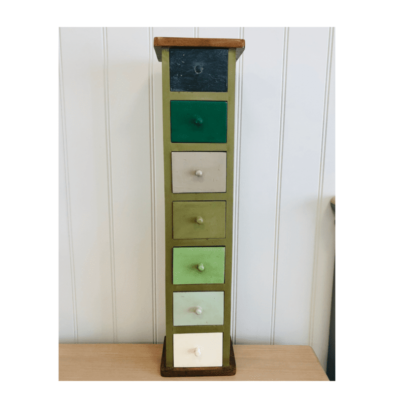 Marthas 7 drawer tall spice chest multi colour