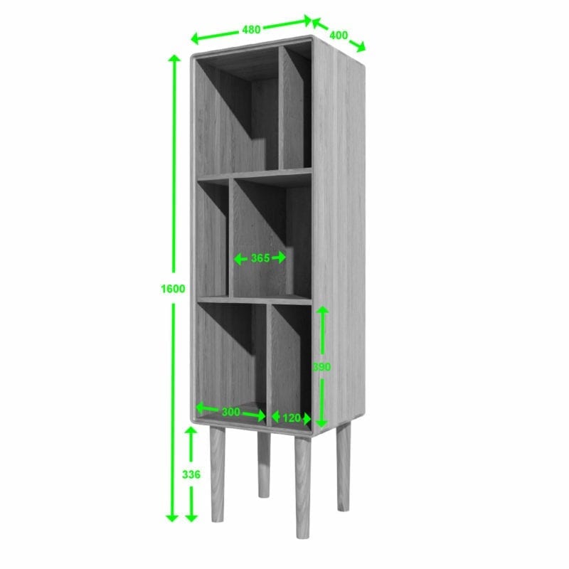 SCANC Scandic oak narrow cabinet measurements