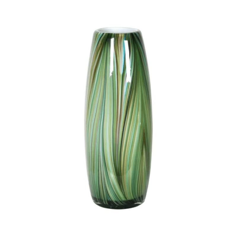 Waves of green tall vase