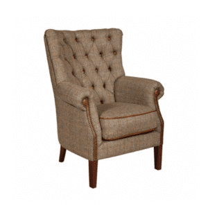 vintage sofa company hexham harris tweed chair with cerato leather