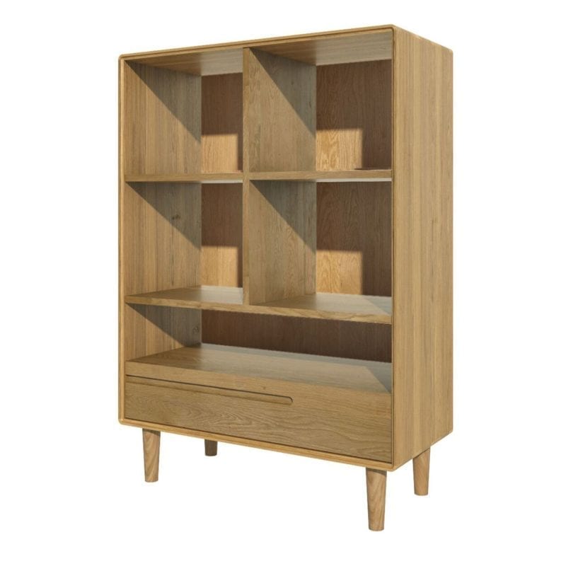 scandic oak small bookcase