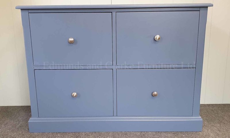 low painted four drawer filing cabinet, with full extension runners